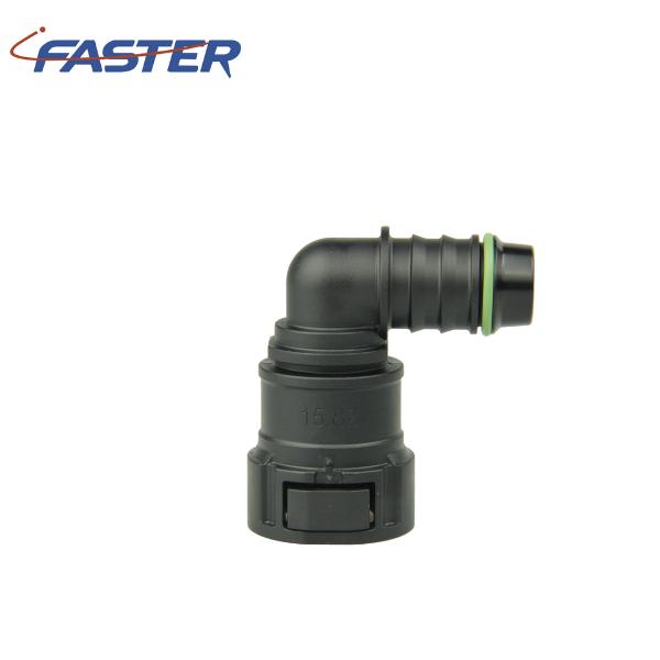 Cheap 15.82mm 5/8 Right Angle Fuel Hose Connector Fuel Injection oil Hoses Quick Couplings for sale