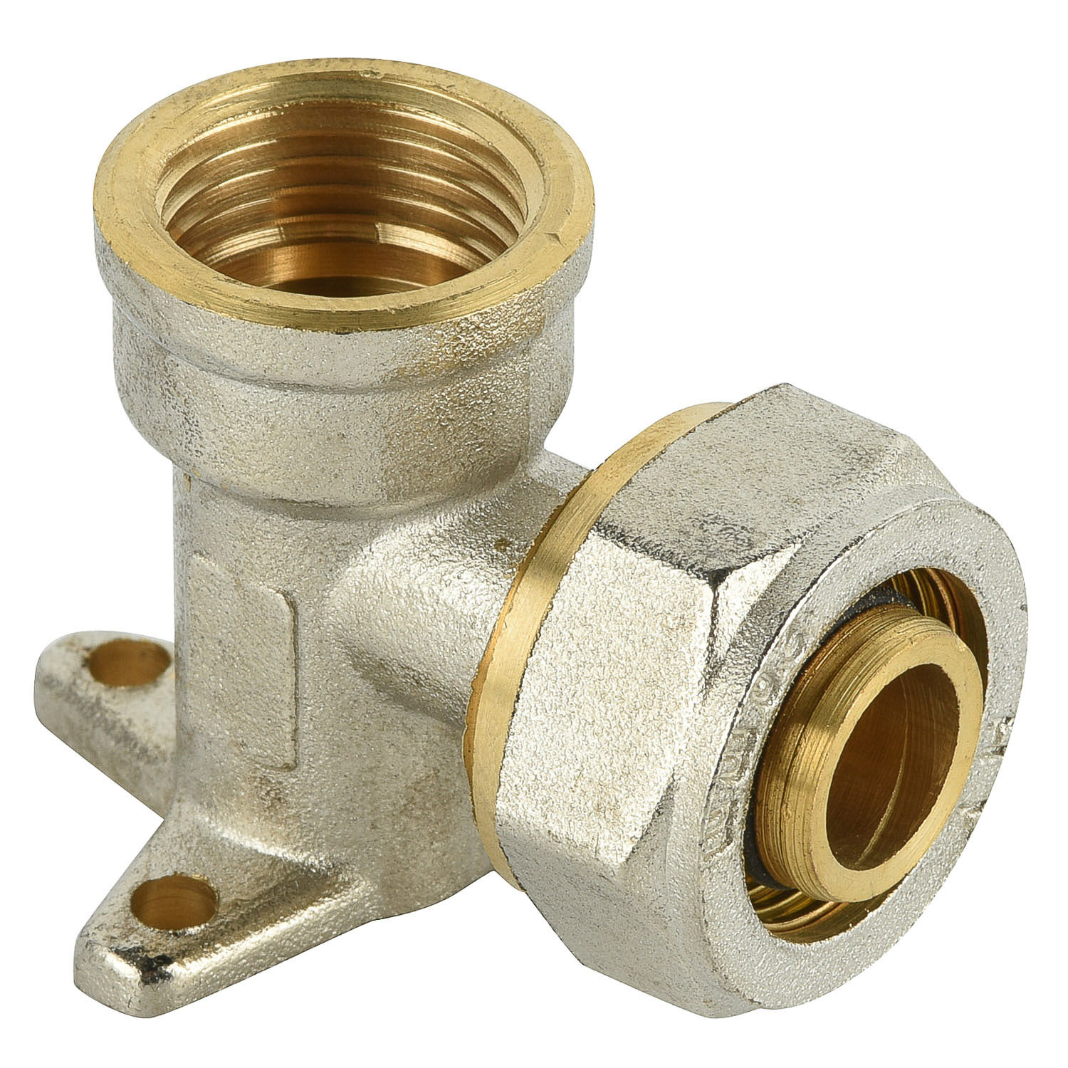 Best pex-al-pex pipe fittings double color brass Tee Male compression fittings for pex-al-pex pipe wholesale