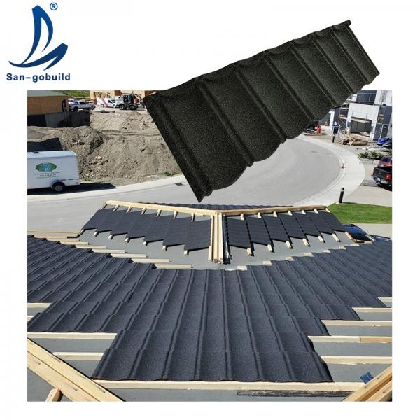 Cheap Environment Friendly Flat Roof Tiles Prices in Nigeria Roofing Material Types Color Stone Coated Metal Roof Tiles for sale