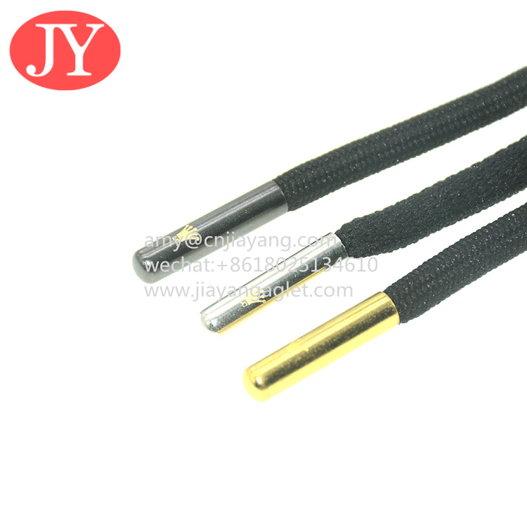 Best Jiayang custom seamless brass tips shoe lace sring cord end laces aglet end plate rope tippings wholesale