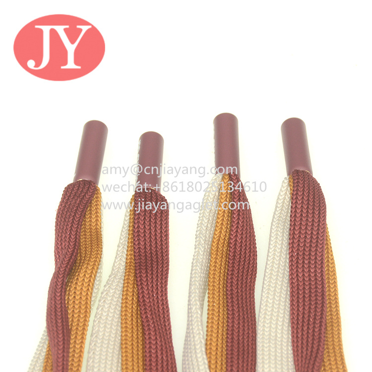 Best custom drawstring cord colored flat hoodie draw string injected rubber plastic tips Draw cords wholesale