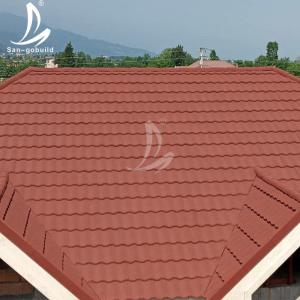 High Quality Low Prices Villa Metro 0.4 mm Colorful Metal Sheet Stone Coated Steel Roofing Tile