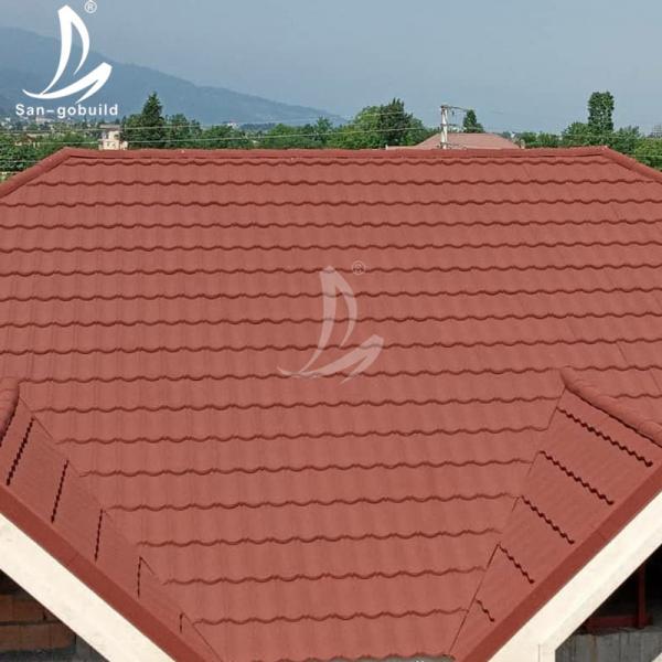 Cheap High Quality Low Prices Villa Metro 0.4 mm Colorful Metal Sheet Stone Coated Steel Roofing Tile for sale