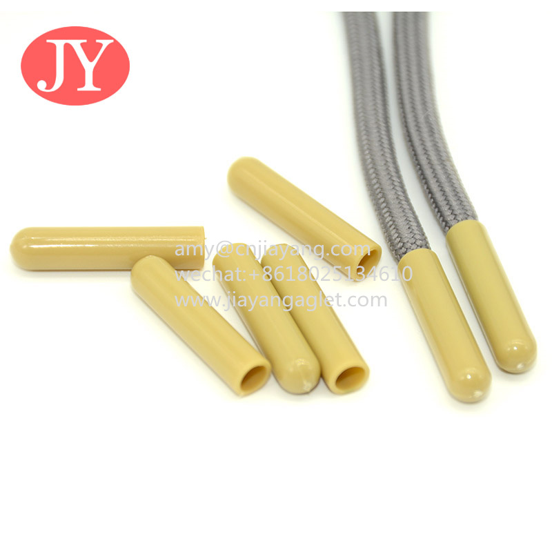 Best 5*17mm Tpu soft plastic shoe lace aglets durable seamless tubular rope cord plastic aglet wholesale