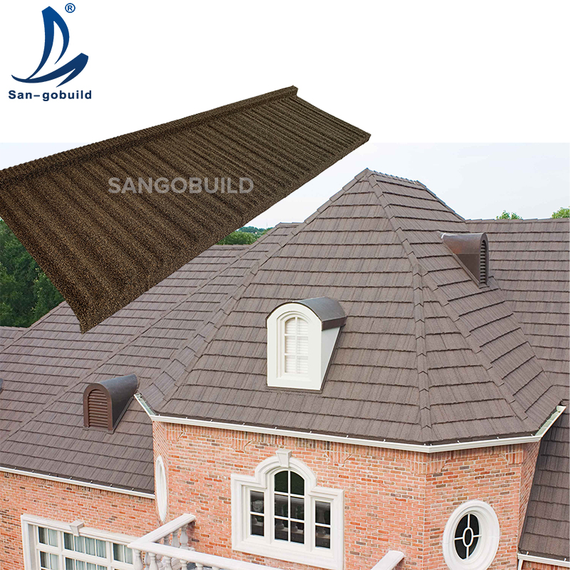 1340x420mm Fast Install Metal Roofing Materials Durable Color Shingle Roof sheets Stone Coated Metal Roof Tiles