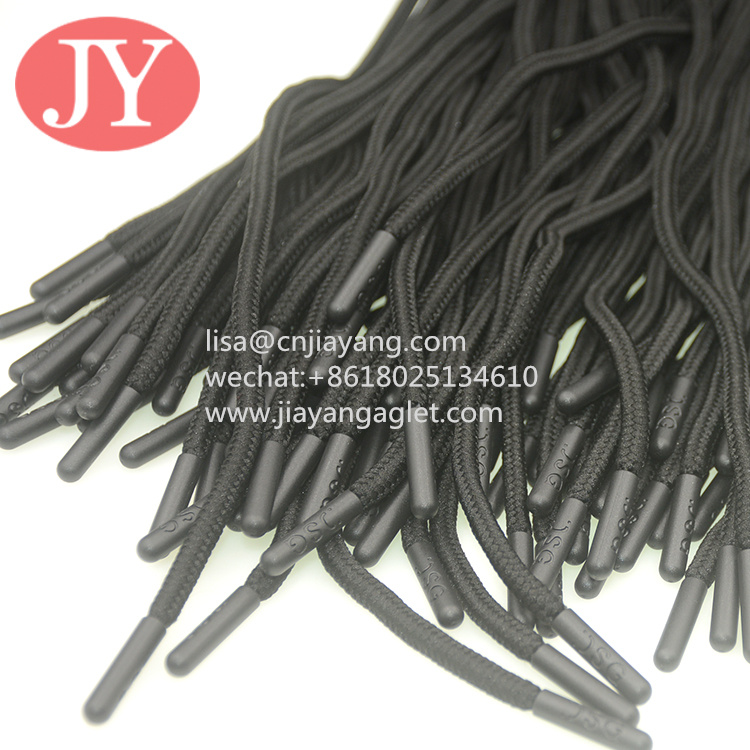 Best custom round polyester drawstring shoe lace aglets injection soft TPU plastic tip aglet wholesale