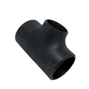 China Carbon Steel Forged Black Butt Welding Reducing Tee Fitting ASME B16.9 Pipe Fitting on sale