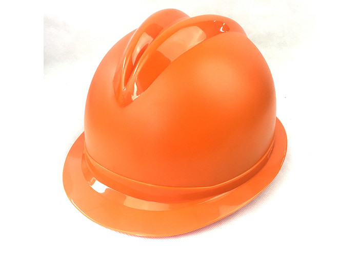 China Practical Construction Safety Helmets / Orange Construction Helmet ANSI Certificated on sale