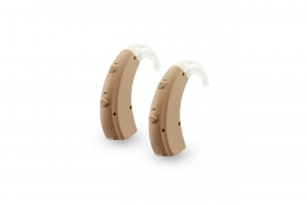 Cheap 675 Battery RIC Hearing Aids For Extreme Hearing Loss Beige for sale
