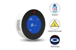 China APP Control Multi Gas Leak Detector Smart Natural Gas Detector FCC Approved on sale