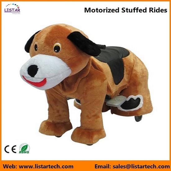 Cheap Battery Operated Motorized Stuffed Rides on Toys for kids and adult-Dog for sale