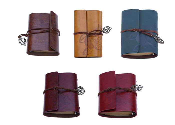 Best Customized Color Personalised Logo Notebook , Spiral Leather Bound Travel Journal wholesale