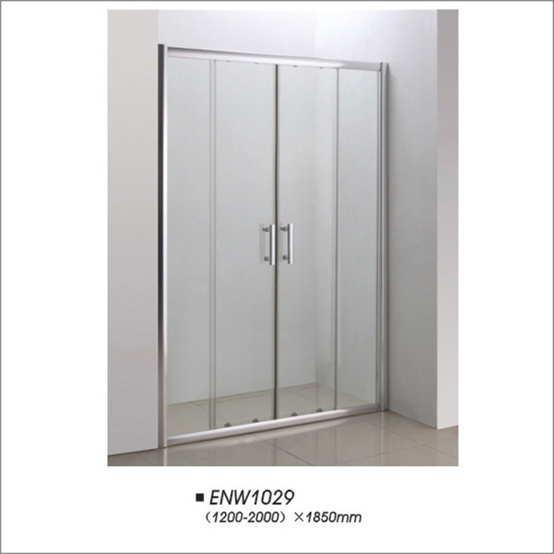 China Tempered Glass Shower Doors / Sliding Shower Screens With Frame Easy Installation on sale