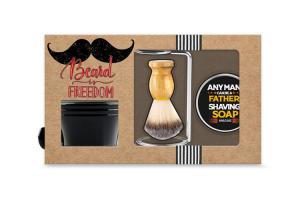 China 4pcs Mens Grooming Gift Sets Includes Shave Soap, Beard Brush, Shaving Foam Bowl, Shaving Brush Storage Rack on sale