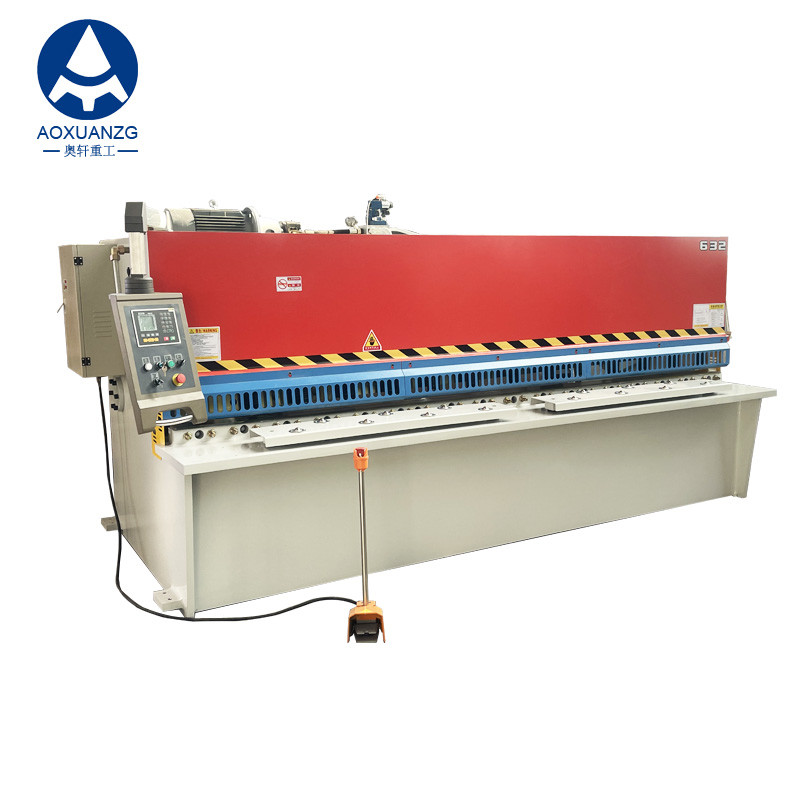 China Good Cost 6*3200mm Hydraulic Cutter Carbon Steel Shearing Machine CNC E21s Controller on sale