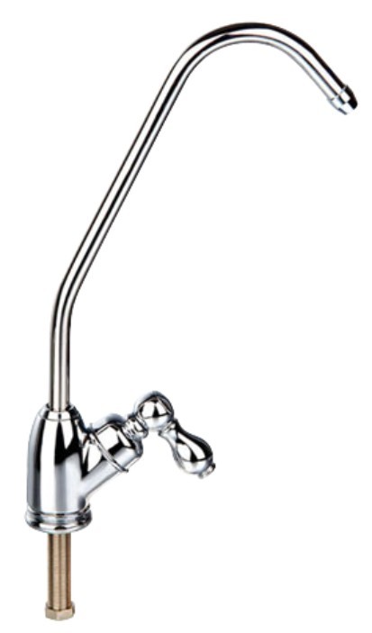 Best Silvery Kitchen Sink Drinking Water Faucet , Deck - Mounted Goose Neck Faucet / Tap wholesale