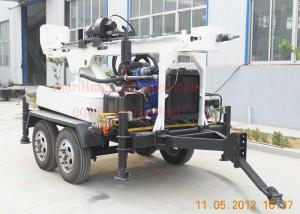 China 150m Dth Mud Drilling Trailer Mounted Drilling Rig With 45kw Diesel TWD150 on sale