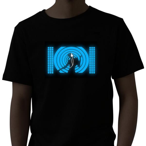 Cheap Party Dj Sound Activated LED T Shirt Light Up Equalizer Clothing for sale