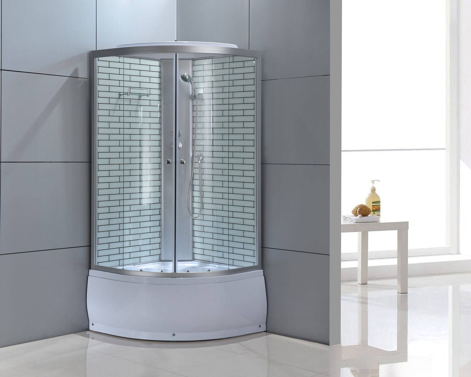 China 4mm 1000x1000x2150mm Wet Room Shower Enclosure Aluminum Frame on sale