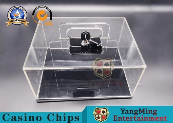 Cheap Texas Hold 'em 400 - Yard Mobile Chip Lockable Cash Box Thickened Full Transparent Chip Box Spot Club Dedicated for sale