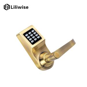 China High Security Push Button Door Lock, Silver / Golden Electronic Key Entry System on sale