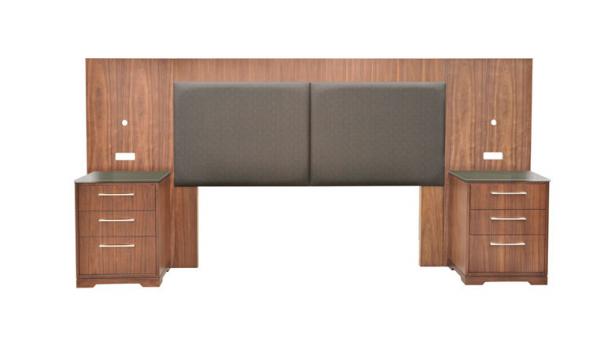 Cheap Modern Vinyl Queen Bed Hotel Style Headboards Fully Finished For Bedroom Furniture for sale