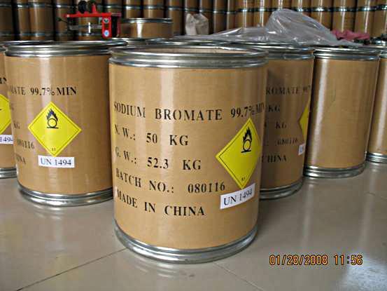 China 99.5%min oxidizing agent Sodium bromate/sodium bromate for gold solvent on sale
