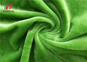 China Green Color Micro Velvet Material , Velvet Upholstery Fabric 60 Inch Wide on sale