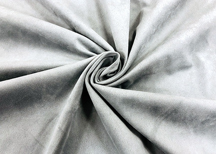 China Synthetic 100% Polyester Suede Fabric For Furniture Light Stone Grey 290GSM on sale