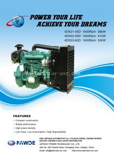 Best 33KW-53KW 4DX Series of FAW Diesel Engine wholesale