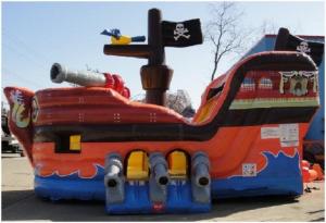 China Pirate Ship Slide Inflatable Combo Jumping House For Birthday Party on sale