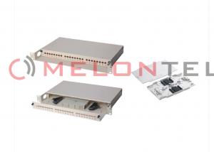 Best SC / FC / ST / LC Rack Mount Fiber Optic Patch Panel 24 Core Cold Rolled Steel Material wholesale