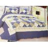 Buy cheap Blue Checkered Home Bed Quilts Soft Touch For Indoor Household Decoration from wholesalers