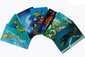 Cheap PLASTIC LENTICULAR customized 3d lenticular greeting card pp pet materical lenticular printing greeting cards for sale