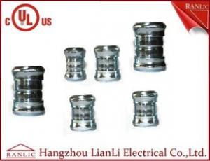 Best 3" 4" Steel EMT Conduit Fittings Galvanized Compression Coupling UL Listed , Blue White wholesale