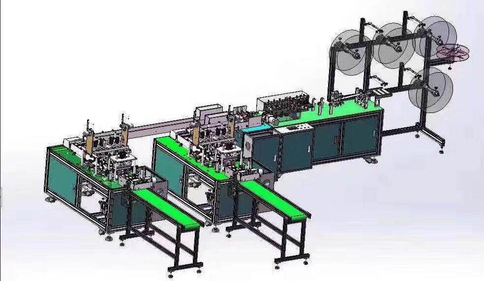 3 layer Disposable non woven face masks fully automatic production line