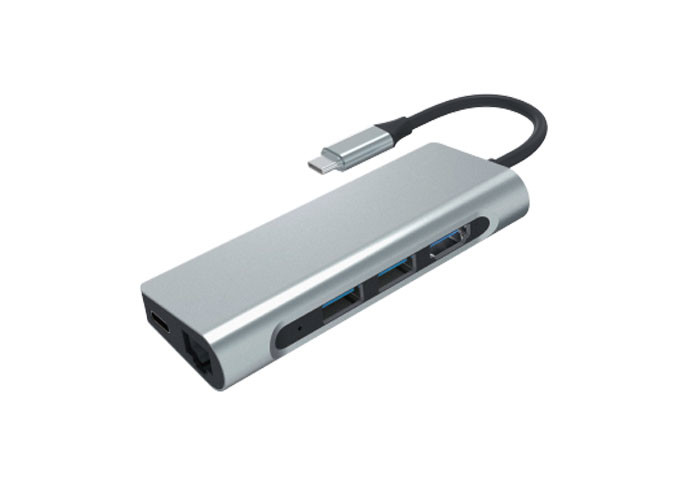 China OCC 100W PD 7 In 1 Port Powered USB C Hubs 5Gbps Data Transfer on sale