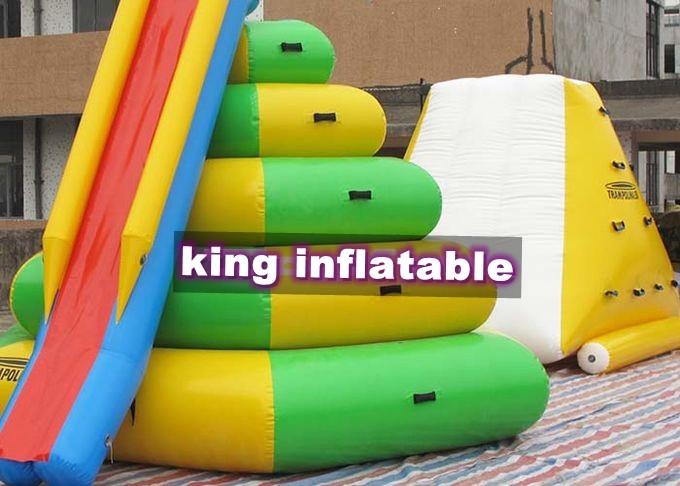 China Colorful Inflatable Water Parks Combo Water Tower Slide And Iceberg , Climb N Slide on sale