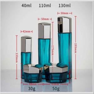 China 120ml Portable Cosmetic Glass Bottle With Airless Pump Reusable Leakproof on sale