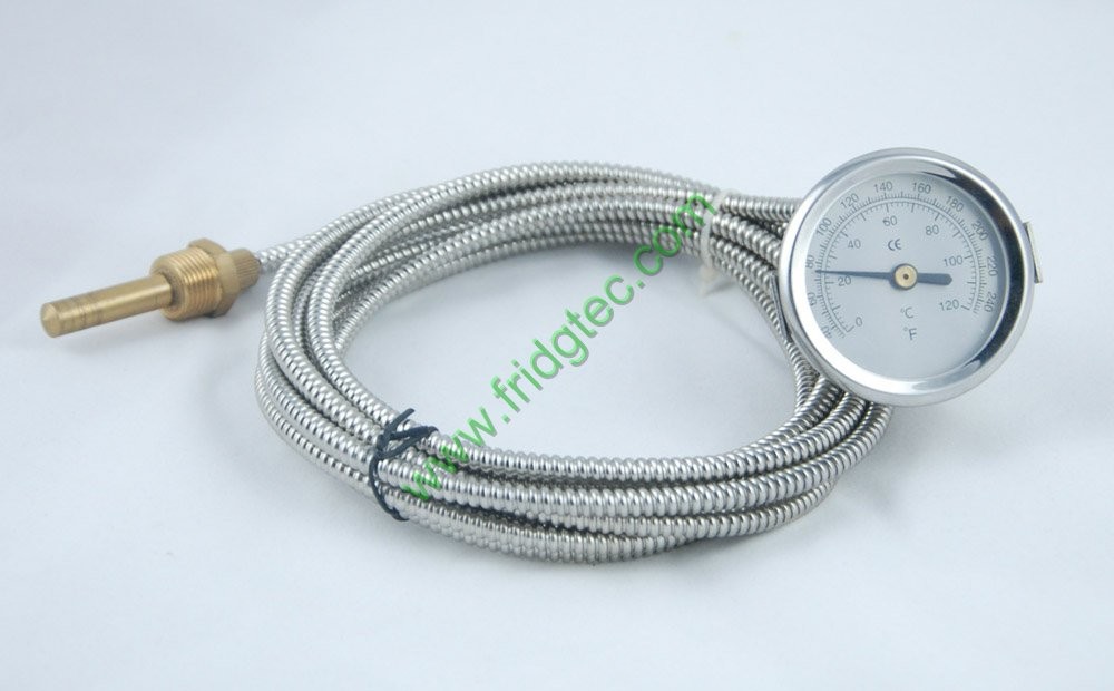 CHINA GOOD QUALITY ROUND CAPILLARY METAL THERMOMETER WKT-350 THERMOMETER