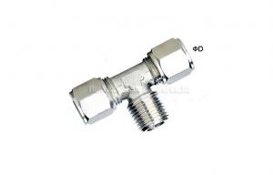 China Brass Tee Fast Compression Fitting 2Mpa G1/4 Air Equipment Connector on sale