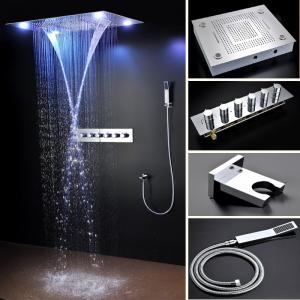 China Fashion big shower 70L/Min water flow ss shower set with five functions shower mixer shower accessories on sale