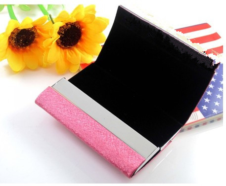 China PU Leather Coverd Business Name Card Holder Curve Cover Case: dual individual case on sale