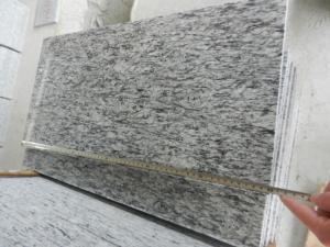 China Construction material natural stone Factory Supplier Sea wave white granite Polished Paving stone/blind paving stone on sale