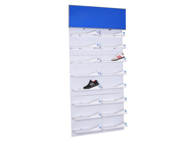 China Commercial Shoe Display Rack,floating shoe display,Shoe fitting stools,Wall display shelve on sale