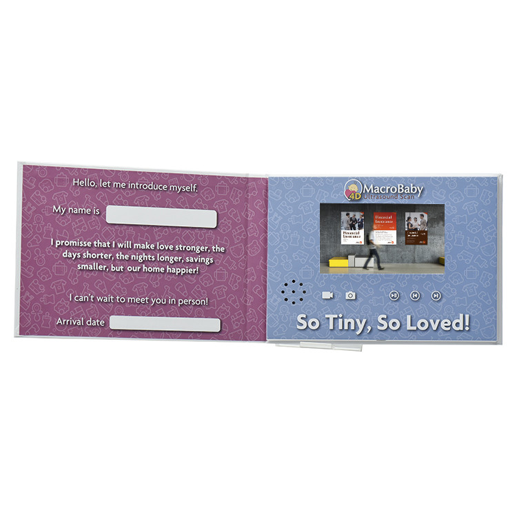 Custom Video Greeting Card LCD Video Brochure Card Video Book