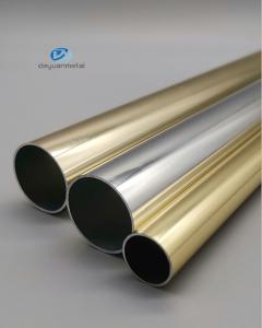 China Antirust 6063 Aluminum Tube , Tempered 3 Inch Aluminum Pipe Wooden Grain on sale