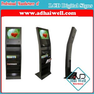 China Newspaper Metal Magazine Display Stand with Sumsung LCD Advertising Screen on sale