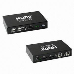 2 Inputs to 1 Output HDMI USB KVM Switch, Supports Video and Audio Signals