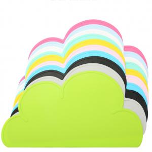 47.5*27cm Waterproof Silicone Placemat Bar Mat Baby Kids Cloud Shaped Plate Mat Table Mat Set Home Kitchen Pads